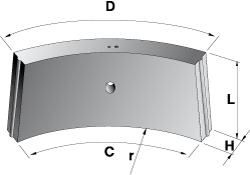 Nespojovaný železobetonový segment štol 200-PE/2