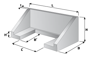 Krabicový díl opěrných zdí U1-U