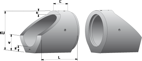 Across Outlet socket reinforced-concrete pipe DN 800